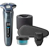 Philips SHAVER Series 7000 S7882/54 Elektrischer Nass- und Trockenrasierer, Rotationstrasierer, Blau, SteelPrecision blades, Tasten, LED, GroomTribe; Connects via Bluetooth
