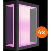 Philips Hue Impress Wandleuchte White & Color Schwarz Breit 4er-Pack