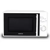 Inventum MN205S, Arbeitsplatte, Solo-Mikrowelle, 20 l, 700 W, Drehregler, Weiß