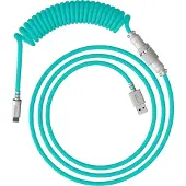 HyperX USBC Coiled Cable light green white