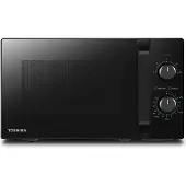 Toshiba MW2-MM20PF(BK), Arbeitsplatte, Solo-Mikrowelle, 20 l, 800 W, Drehregler, Schwarz