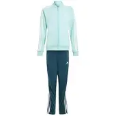 Adidas Junior Mädchen Essentials 3 Streifen Trainingsanzug Semi Flash Aqua/Weiß
