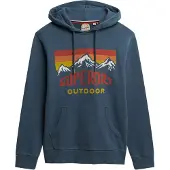 Superdry für Herren. M2014296A Mountain Entspanntes Sweatshirt blau (M), Lässig, Baumwolle, Langarm