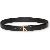 Calvin Klein Ck Buckle 30mm Fixed Belt Black/antique Light Gold Größe: 90 | Gürtel Outlet | Damen | Gelb