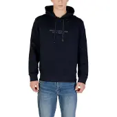 Armani Exchange für Herren. XM001294AF20934UB101 Marineblaues Basic-Kapuzensweatshirt aus Baumwolle (XS), Lässig, Sportlich, Langarm