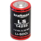 Kraftmax Lithium-Batterie LS14250, 1/2 AA-Zelle, 3,6 V-, 1200 mAh