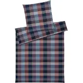 Elegante Soft-Flanell-Bettwäsche-Garnitur Hamilton Farbe Mauve-Bleu Größe 155x220+80x80 AL