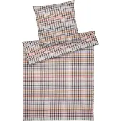 Elegante Soft-Flanell-Bettwäsche-Garnitur Aberdeen Farbe Rouge Größe 135x200+80x80
