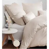 Janine Design Interlock-Jersey-Bettwäsche-Garnitur JERSEY CLASSIC 59000 Farbe naturell Größe 155x220+80x80