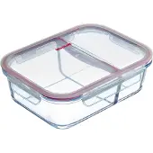 Westmark Glas-Frischhaltedose 980 ml, mit 2 separaten Fächern, 234622E1