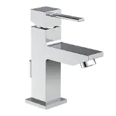Eisl CALVINO Waschtischarmatur mit Zugstange, Wasserhahn Bad mit Ablaufgarnitur Waschbecken, Mischbatterie Waschbecken Chrom