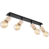 Globo Lighting Strahler Metall schwarz matt, 4x E27