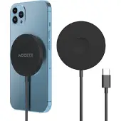 Accezz Wireless Charger USB-C - MagSafe kabelloses Ladegerät - 1 Meter - Schwarz