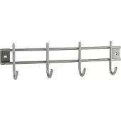 Siro Garderobenleiste Satis mit 4 Haken, Breite 300 mm, Edelstahl gebürstet