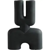101 Copenhagen - Cobra Vase Double Medio, schwarz