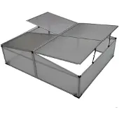 Trendline Doppel-Frühbeet Alu 100 x 120 x 30/40 cm