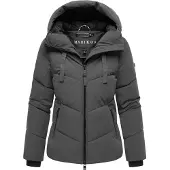MARIKOO Damen Wintersteppjacke Kwamee mit Kapuze & Zwei-Wege-Reißverschluss