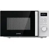 Gorenje Mikrowelle MO20A3WH BK040, Arbeitsplatte, Solo-Mikrowelle, 20 l, 800 W, Eingebautes Display, Tasten, Drehregler