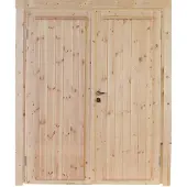 WOLF Gartenhaustür "Knut 44", Doppelflügeltür, BxH: 158,8x196,5 cm