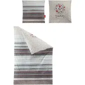 Irisette Flausch-Baumwolle Bettwäsche-Garnitur Monte 8583 Farbe multi 135x200+80x80cm