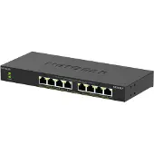 Netgear GS308LP, Unmanaged, Gigabit Ethernet (10/100/1000), Power over Ethernet (PoE), Rack-Einbau, Desktop, Wandmontage