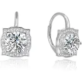 Beneto Silver glittering earrings AGUC2694 (L)
