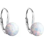 Evolution Group Glittering silver earrings with synthetic opal 11245.1 (L)