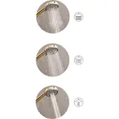 Beliani Duschkopf mit Brauseschlauch Gold ABS Edelstahl 3 Strahlarten Modern Klassisch Handbrause Set für Badezimmer Dusche
