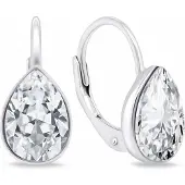 Brilio Silver Original silver earrings with zircons EA671W