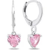 Brilio Silver - Silver hoop earrings Hearts EA654WP