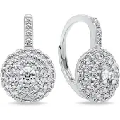 Brilio Silver - Stunning silver earrings with zircons EA12