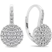 Brilio Silver - Charming silver earrings with clear zircons EA379W