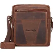 Greenland Nature Leder Umhängetasche Monte Crossbody Bag Brown braun