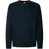 Pepe Jeans für Herren. PM7000016 Phineas marineblauer Pullover (S), Lässig, Viskose