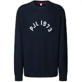 Pepe Jeans für Herren. PM7000006 Powell-Marinepullover (M), Lässig, Baumwolle