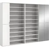 Ebuy24 Garderoben Set Projekt X | mit Schuhregal | weiß Hochglanz | 4-teilig