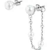 Morellato Elegant asymmetric silver stud earrings Perla SAWM08