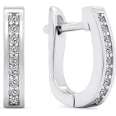Brilio Silver Beautiful silver earrings with zircons EA679W