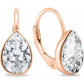 Brilio Silver Original bronze earrings with zircons EA671R