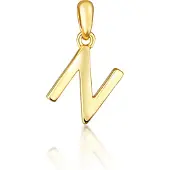 JVD Minimalist gold-plated letter "N" pendant SVLP0948XH2GO0N
