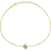 Brilio Silver - Elegant gold-plated bracelet with zircon BRC23Y