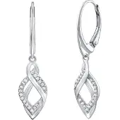 Silvego Elegant silver earrings with zircons Eria FW9671E