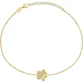 Brilio Silver - Playful gold-plated paw bracelet BRC29Y