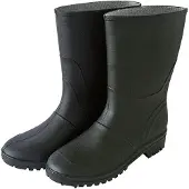 Car Mel Shoes Schwarze halbhohe Gummistiefel wasserdicht rutschfest profiliert mit Spatenschutz für Gartenarbeiten