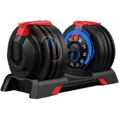 DH FitLife Verstellbares Hantelset 2x 24 kg - 3-24 kg pro Hantel - Schwarz - Gusseisen - 12-in-1-System