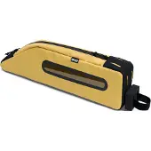 Capsuled Oberrohrtasche Gelb, wasserdicht, gepolstert, aus recyceltem Nylon, 42 cm, 2,5 L für Bikepacking