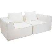 Mendler 2er-Sofa/Zubehör für Sofa MCW-O54, Couch 2-Sitzer Loungesofa, modular Stoff/Textil (300g/m²) 63x194x97cm creme