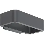 Licht-Erlebnisse LED Außenwandleuchte Modern "Muno" anthrazit Aluminium Wandlampe Balkon Terrasse Garten
