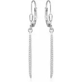 Beneto Fashion silver earrings with chains AGUC1075L