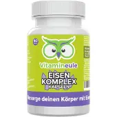 Vitamineule Eisen Komplex Kapseln - 56 mg Eisenbisglycinat + Vitamin C 59 g